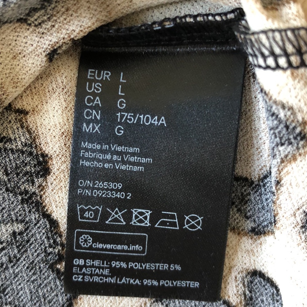 NWT H&M Long Sleeve Leopard Top with asymmetrical neck, Large - Picture 9 of 14